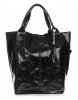 Bőr táska shopper bag Genuine Leather fekete 788